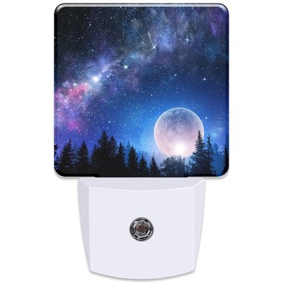 Night Starry Sky Full Moon Night Light PlugIn Sensor Kids Bedroom Kitchen