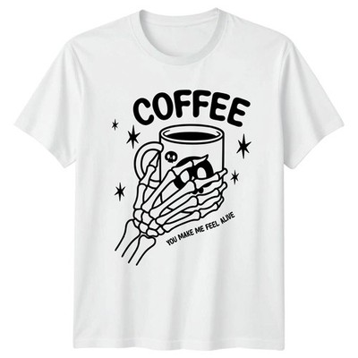 Coffee You Make Me Feel Alive Skelett Tasse Gothic Kaffeeliebhaber Herren Damen Grafik