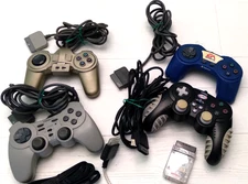 ASSORTED VINTAGE PS1 PS2 CONTROLLERS & ACCESSORIES NYKO EA SPORTS INTERACT