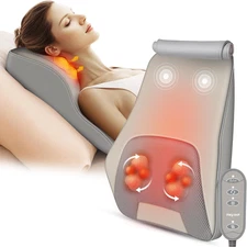Shiatsu Back Neck Massager Deep Tissue with Heat Kneading Massage Pillow Gift