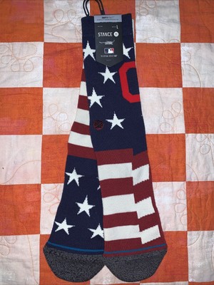 New Stance MLB Infiknit Casual Brigade Cleveland Indians 2 Crew Socks Large L