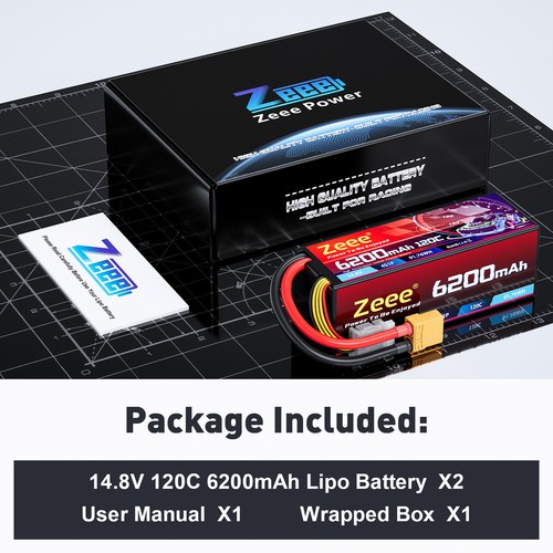 2x Zeee 4S Lipo Battery 6200mAh 14.8V 120C XT90 for RC Car Truck Tank RC Models - Picture 6 of 6