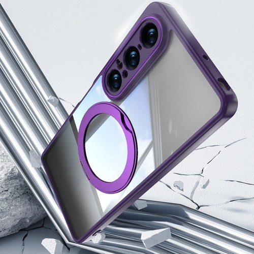 Für Sony Xperia 1 VII Luxus Magnet Transparent Kristall Ring Ständer Cover Hülle - Bild 5 von 48