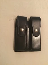 Leather Dutyman Double Magazine Holder 45 Caliber.
