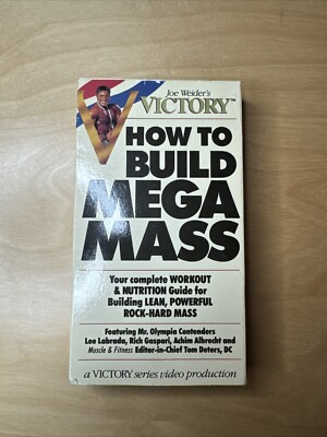 Joe Weider Victory HOW TO BUILD MEGA MASS Volume 1 Bodybuilding Techniques VHS