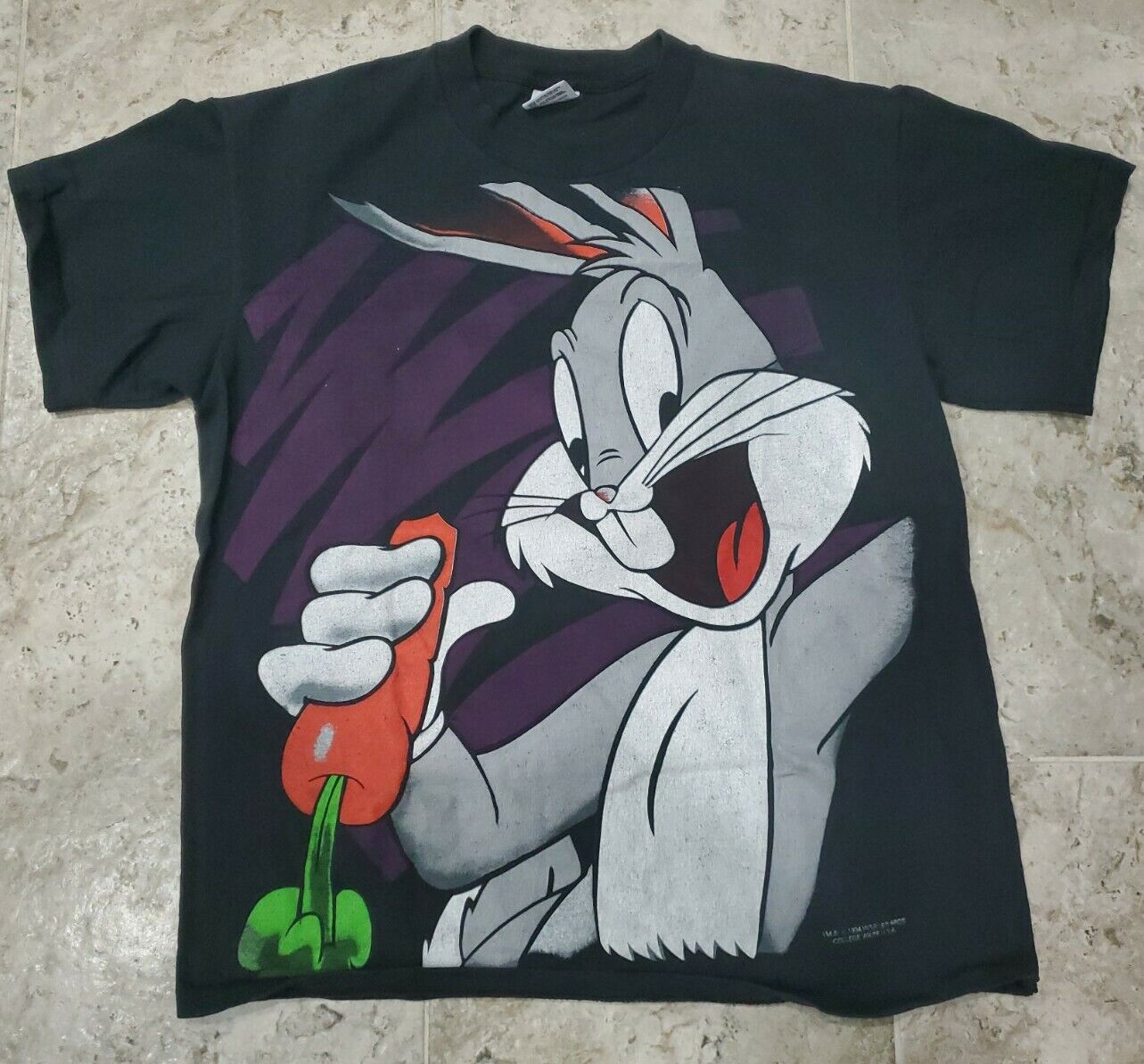 VINTAGE 1994 COLLEGEWARE USA BUGS BUNNY ALL OVER T-SHIRT MEN'S SIZE LARGE  HTF!!!