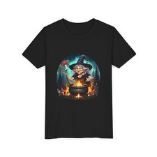 Witch Kids Halloween Youth Tee, T Shirt, Boys Girls T-Shirt, Scary Witch