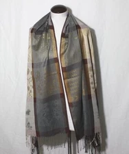 NEW Pashmina Large Scarf Shawl Wrap  66 X  26 Fringed Elegant Colors