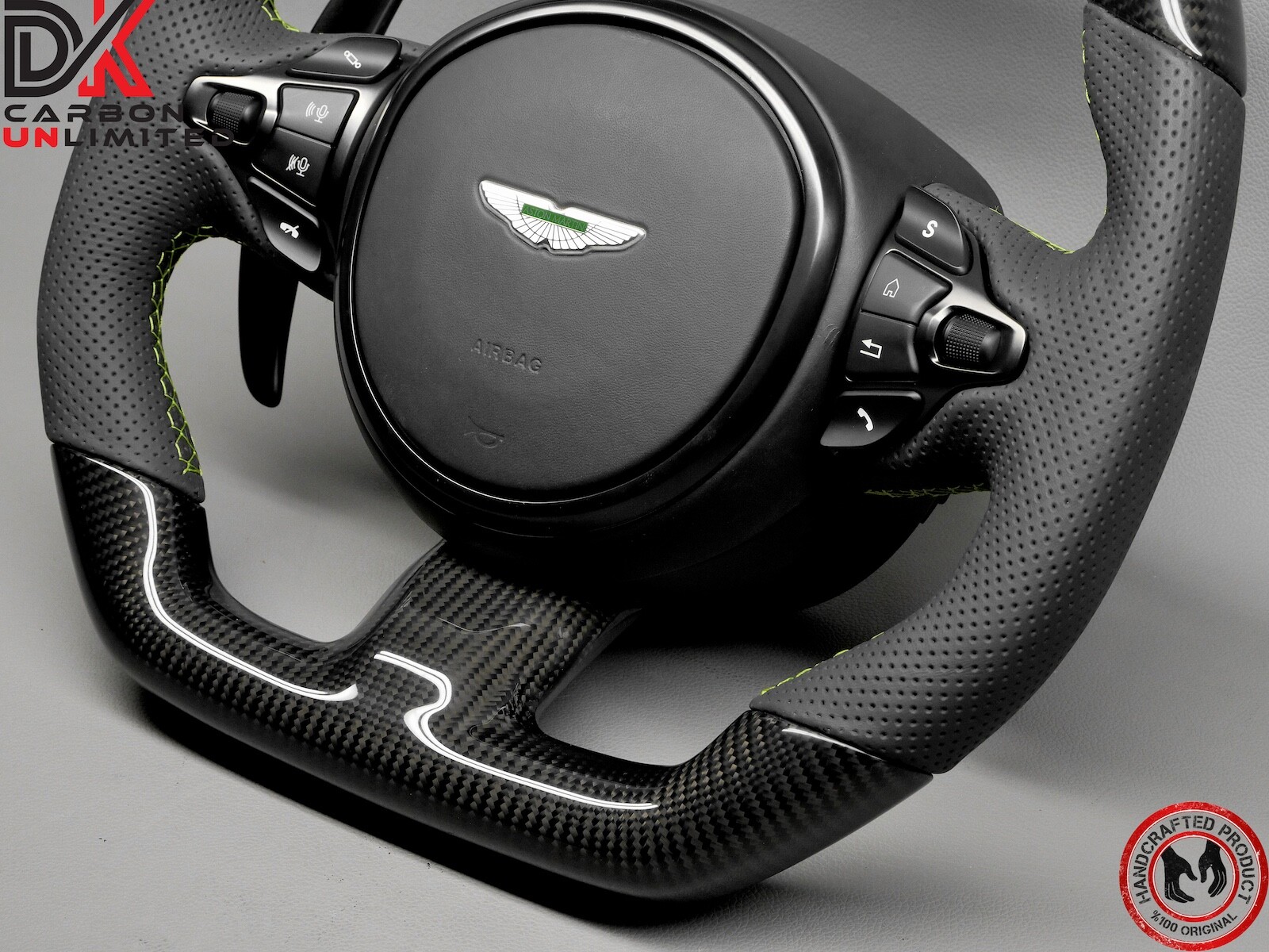 Aston Martin Vantage DB11 DBS Superleggera AMR Green Ring Carbon Steering Wheel