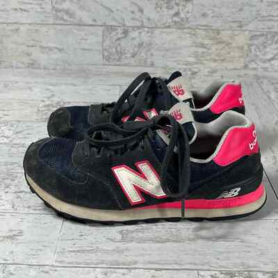 New Balance Athletic Shoes Womens Size 6.5 Navy Blue Pink Trainers WL574CPN