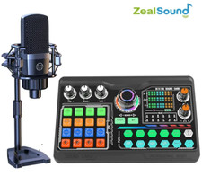 Zealsound Professional Podcast Kit Microphone Sound Card PC Smartphone You Tube