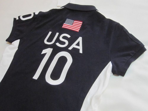 Polo Sport Ralph Lauren Women Big Pony Team USA Flag #10 Shirt (Navy | S) NWT - Picture 17 of 24
