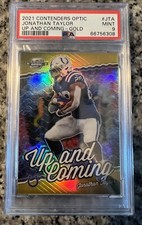 2021 Contenders Optic Jonathan Taylor Up And Coming- Gold /10 PSA 9
