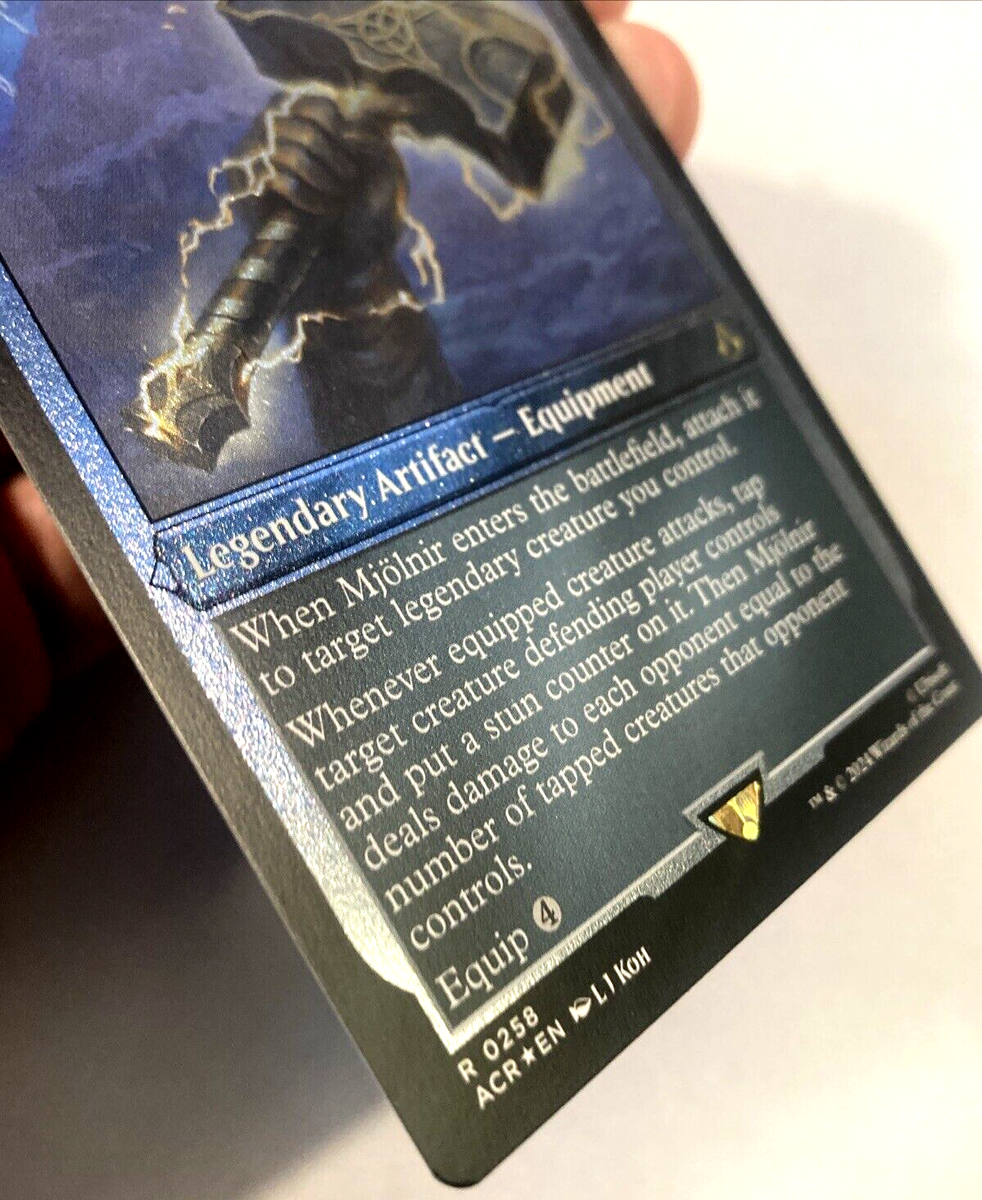 mjolnir mtg card Mjolnir and Odins Raven Playmat - Trading Card Games main image 1