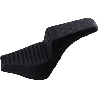 Saddlemen Step Up 2-Up Seat, Tuck and Roll/Lattice Stitched (Black) 818-30-176
