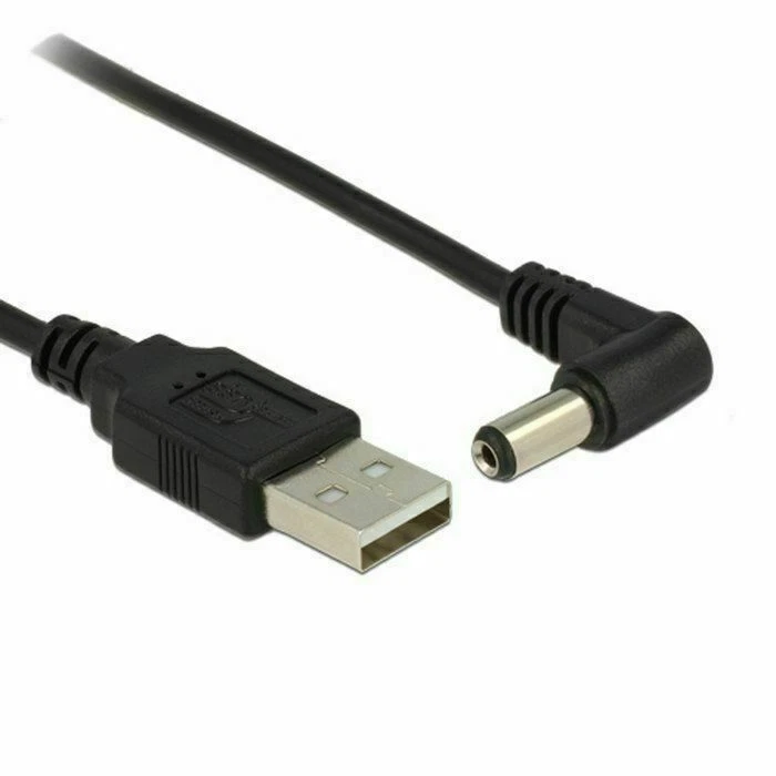 USB 2.0 A Type Male to 90D Right Angled 5.5x2.1mm DC 5V Power Charge Cable - Image 2 of 4