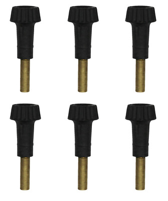 Creative Hobbies Black Lamp Socket Knob with 1/2'' Brass Extenders | 6 Pack 