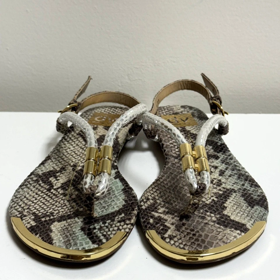 Sandalia Tanga Archer Mujer Dolce Vita Talla 7.5 Estampado Serpiente Foto 3 de 4