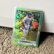 Emmanuel Rivera 2022 Topps Chrome Sonic Green Refractor Rookie 48 /99 SP