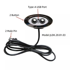 2 Button 5 Pin Lift Chair Switch Recliner Hand Control with USB JLDK.20.01.03