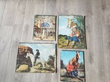 Lot Of Four 1950's Gene Autry Inlaid Frame Puzzles