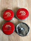 4x Mazda Speed Wheel Hub Centre Cap New Centre Caps Badge 60mm Red Silver