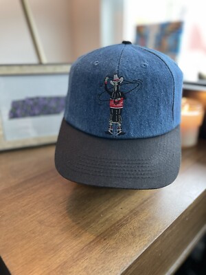 Vtg 90 s Coca Cola Cowboy Roping Bottle Life Taste Good Denim Strapback Hat USA