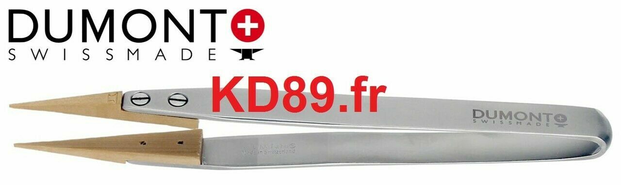 Brucelles Dumont 159 BUIS outillage horloger antimagnétique pour mouvement suisse