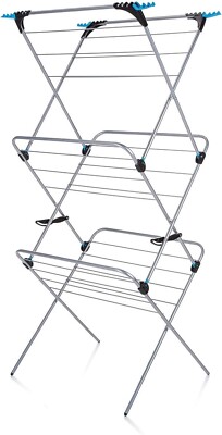 Minky Extra Strong Tier Airer Drying Space Laundry Large 21M