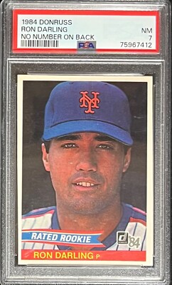 NEAR MINT PSA 7 1984 Donruss - Rated Rookie Ron Darling #30 Has Card ...