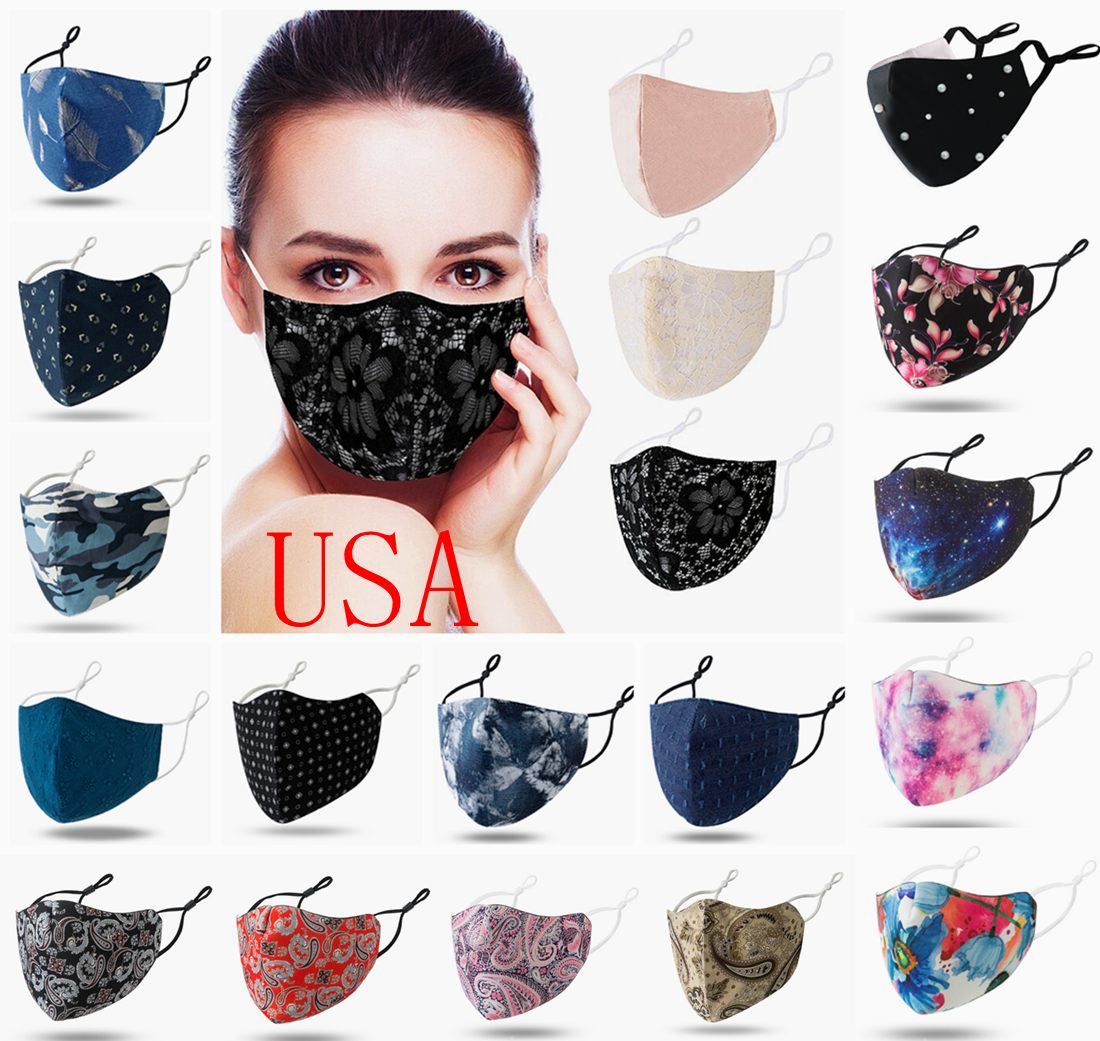 Face Mask Cover Fashion Reusable Washable Breathable Cloth Covering Women Unisex