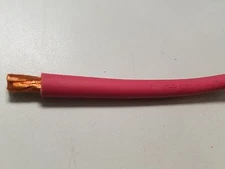25 FEET FLEXAPRENE Welding Cable #4 Gauge RED 100 AMPS USA 4 AWG BATTERY CABLE