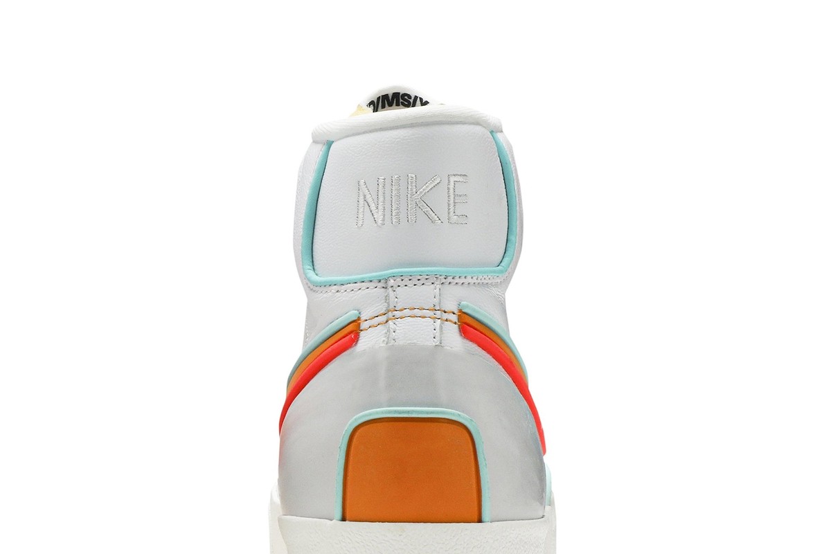 nike mid blazers infinite white kumquat