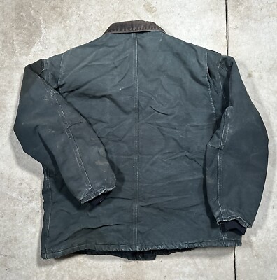 Vintage Carhartt Chore Jacket Black C08 Size XL Faded | eBay