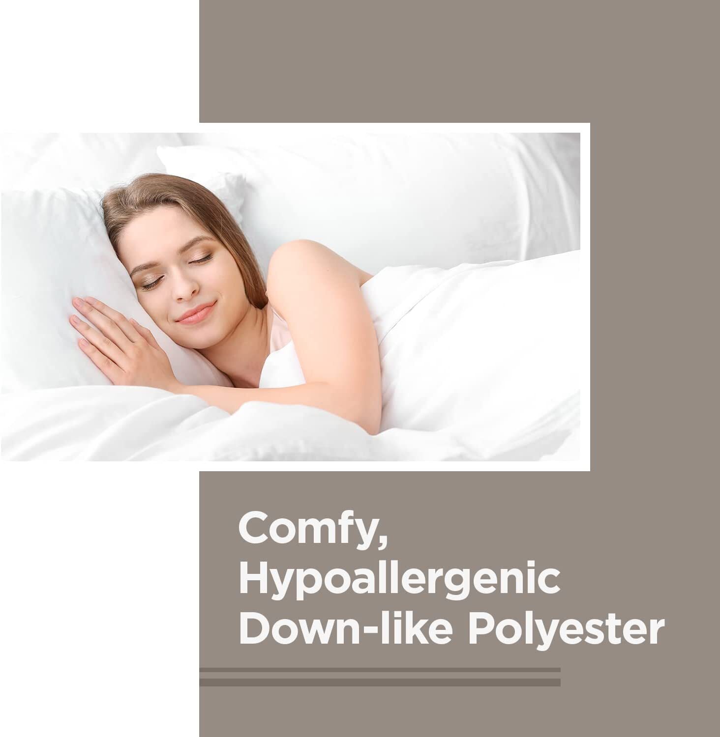 2 Pack Bedding Hotel Quality Pillows Medium Firm Family Bed Standard