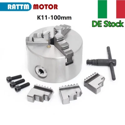 RATTM MOTOR 【IT】K11-100mm Mandrino per Tornio Autocentrante 3 Griffe 3 Jaw Lathe Chuck 100mm