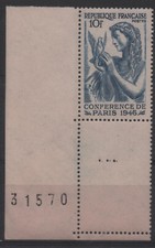 France 1946 : N° 762 CONFÉRENCE DE LA PAIX À PARIS - NEUF** TTB
