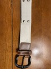 Woman’s Unique Cotton Belt With Multicolored Blocks And Leather Trim — photo 2