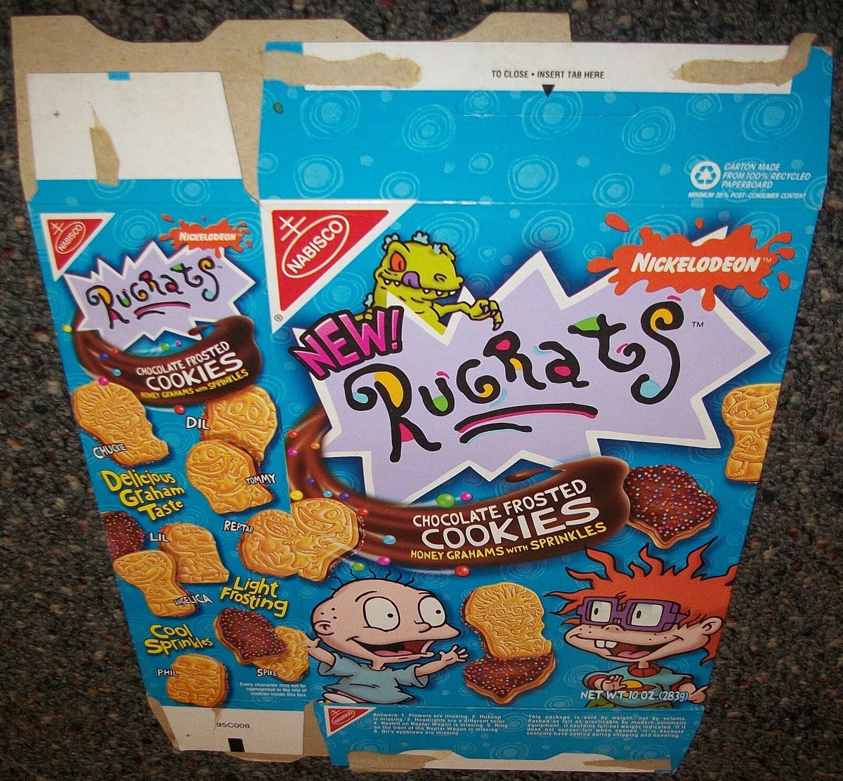 SCARCE 1999 VINTAGE NABISCO NICKELODEON NEW! RUGRATS COOKIES EMPTY