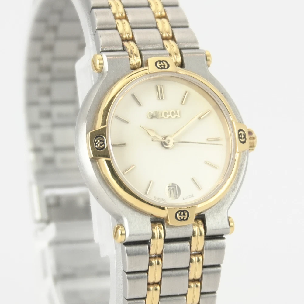 Montre femme Gucci 9000L à quartz 25 mm fabrication suisse ton or argent Japon