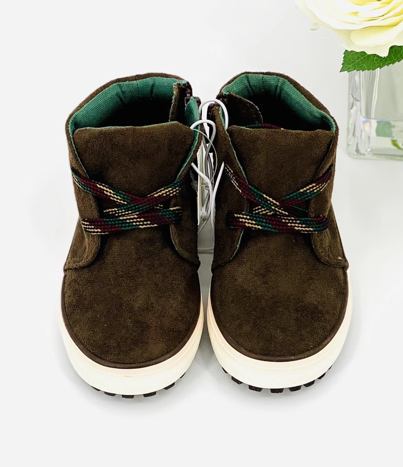 Zapatilla deportiva Cat & Jack Axel Mid Top botines niño talla 8 zapato marrón NUEVO Foto 2 de 4