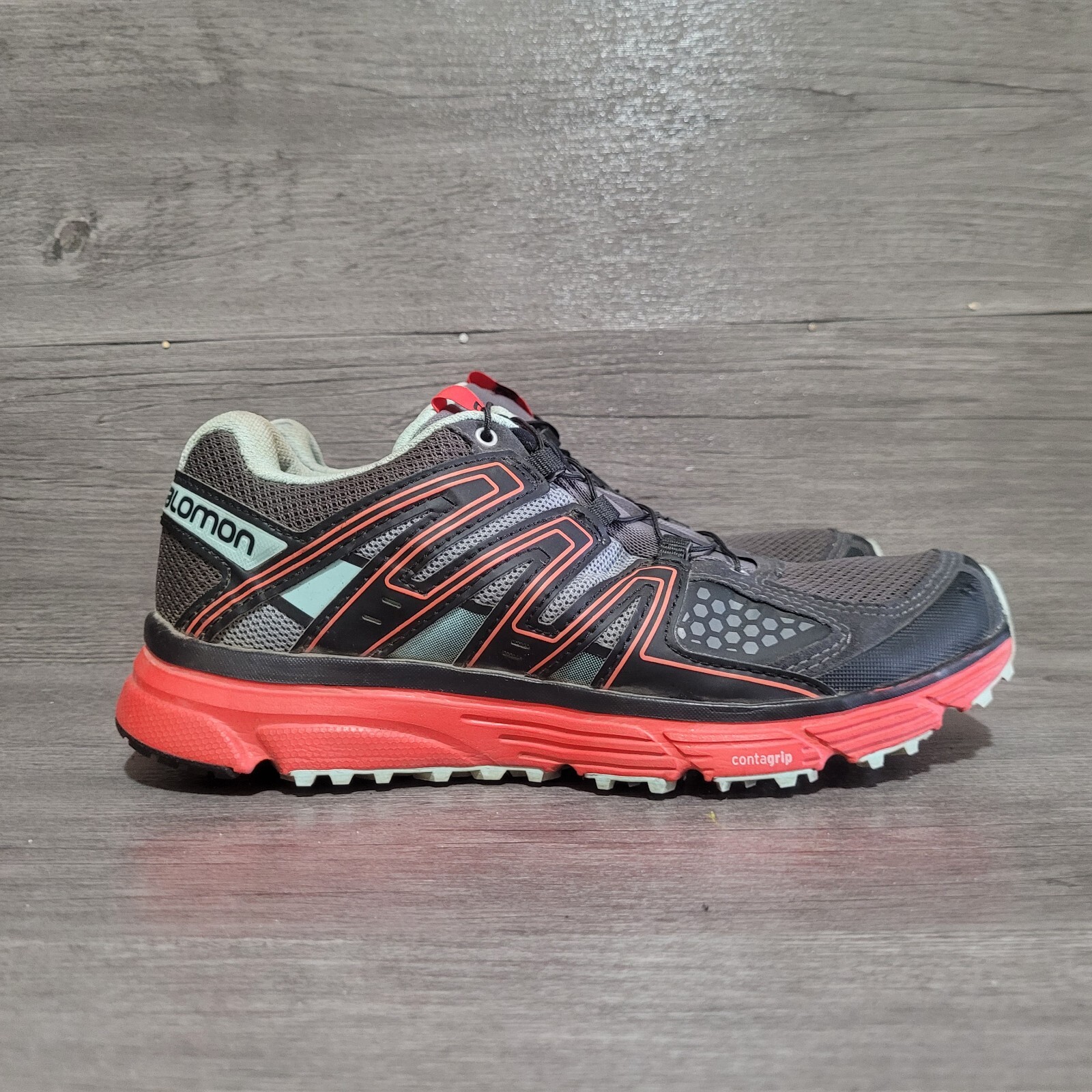 Scarpe da corsa Salomon X Mission 3 uomo taglia 6 grigio rosso trail