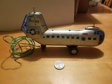 Vintage 1960s Piasecki YH-16 U.S Air Force Litho Helicopter Tin Toy Japan RARE