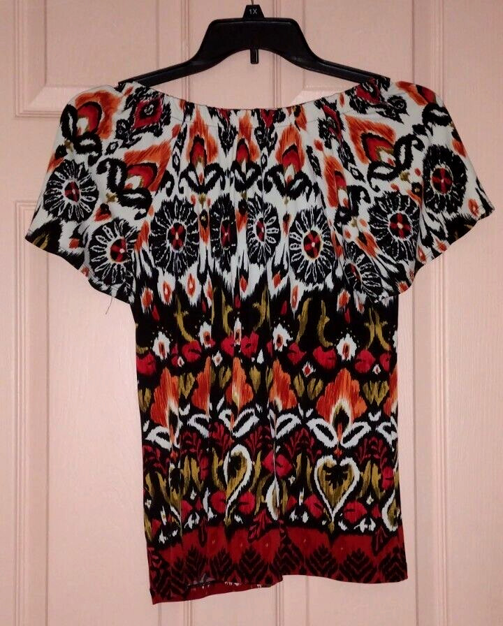 Elements Orange/Red Medium Polyester Short Sleeve… - image 3