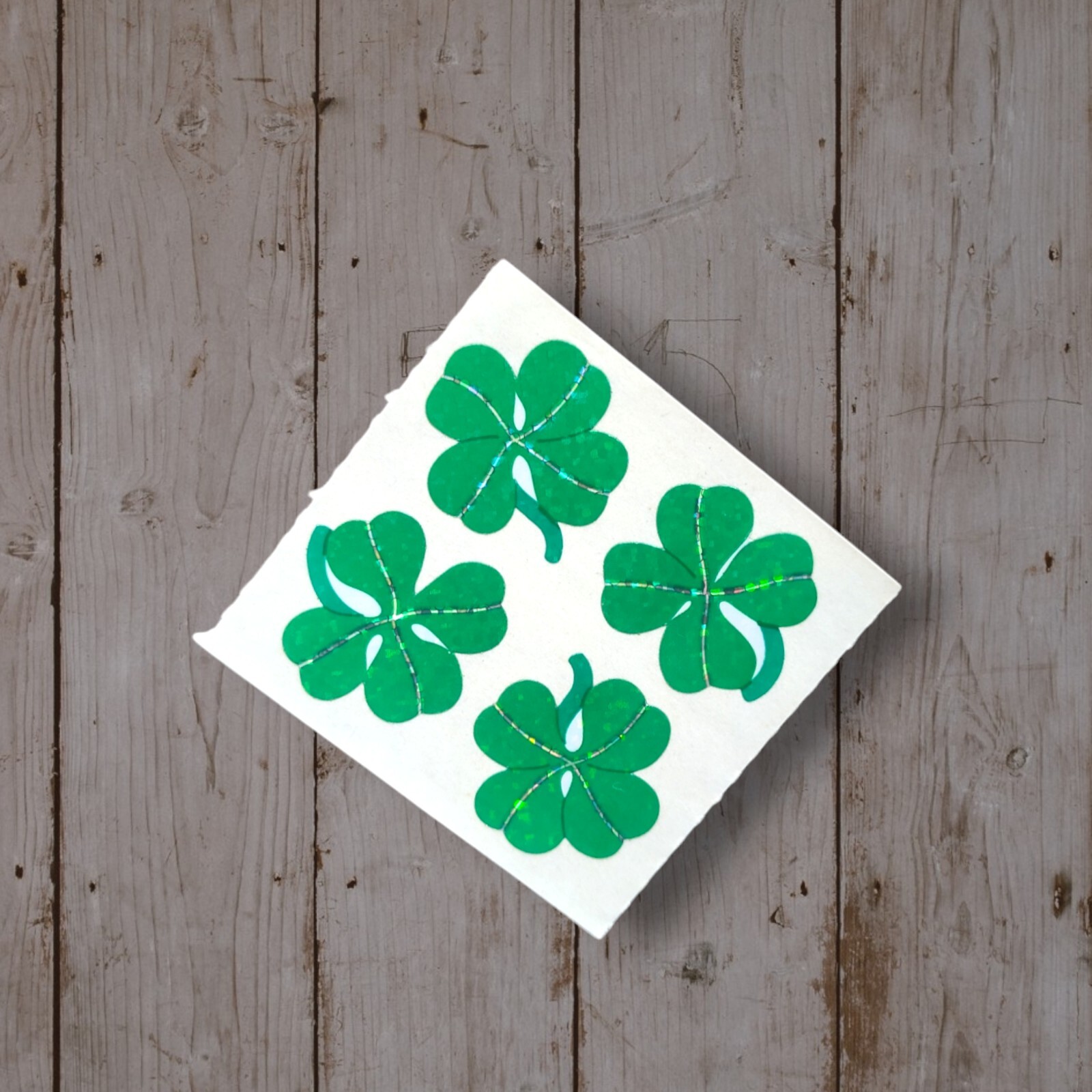 Vintage Sandylion Four Leaf Clover, Vintage Stickers, Retro, Lucky, 80s, Crafts