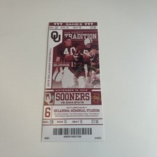 2013 Oklahoma Sooners Football Ticket Stub Iowa State Cyclones Norman OU