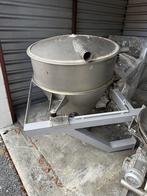 200 kg Stainless Steel Conical Weigh Hopper / Mixer with Bottom Discharge
