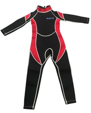 HISEA SCUBA DONKEY WETSUIT Youth Sz 4 Unisex Black Red Long Sleeve Full NWT
