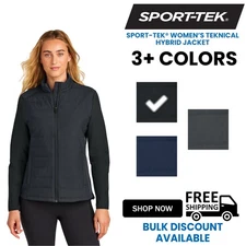 Sport-Tek Premium Womens Teknical Hybrid Jacket Plain Blank Casual LST940 S-3XL
