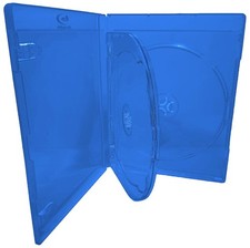 Premium 3 Disc 12mm Blu-ray Cases w/ Clear Plastic Overlay  Inner Booklet Clips